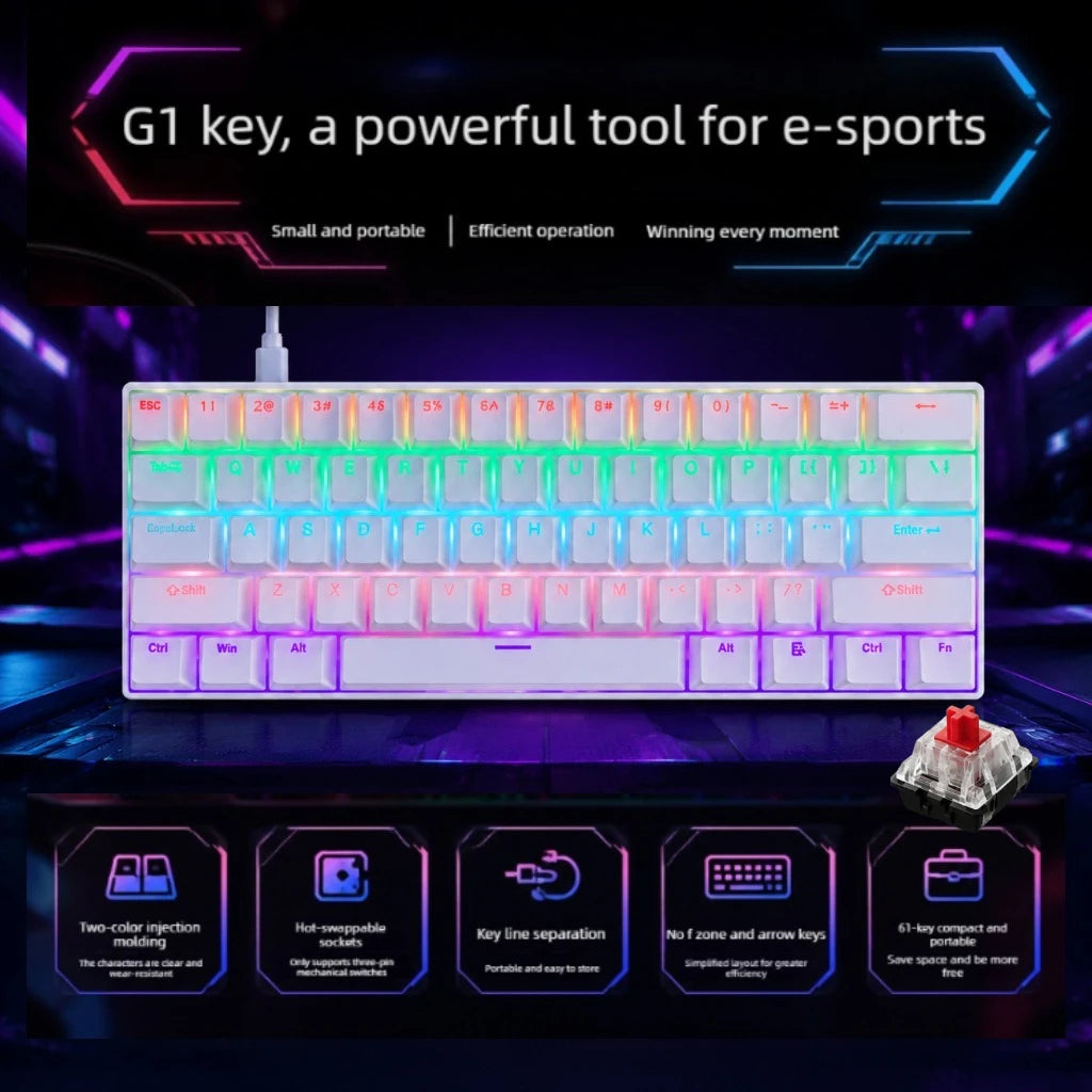 מקלדת גיימינג RGB – ‏61 מקשים
