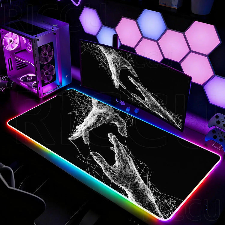 משטח גיימינג XXL RGB בסגנון גותי