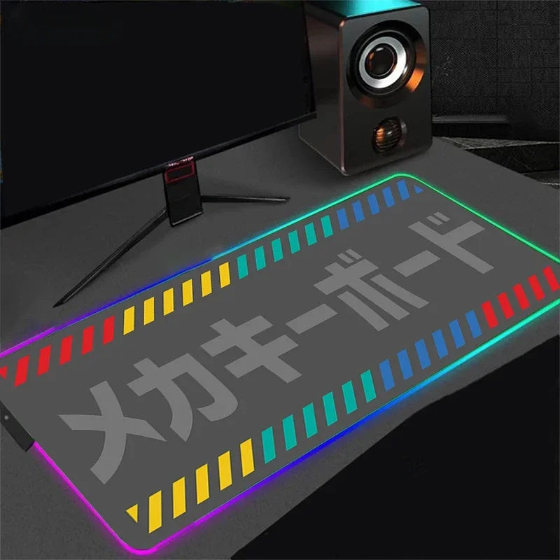 משטח גיימינג RGB שחור־לבן – מגוון מידות