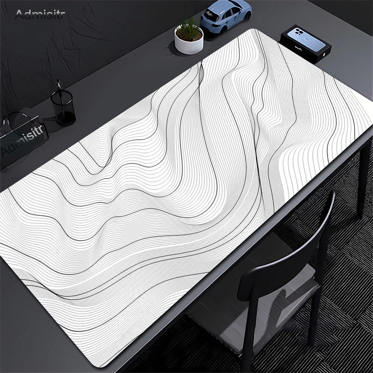 Black and white abstract gaming desk mat – image 5