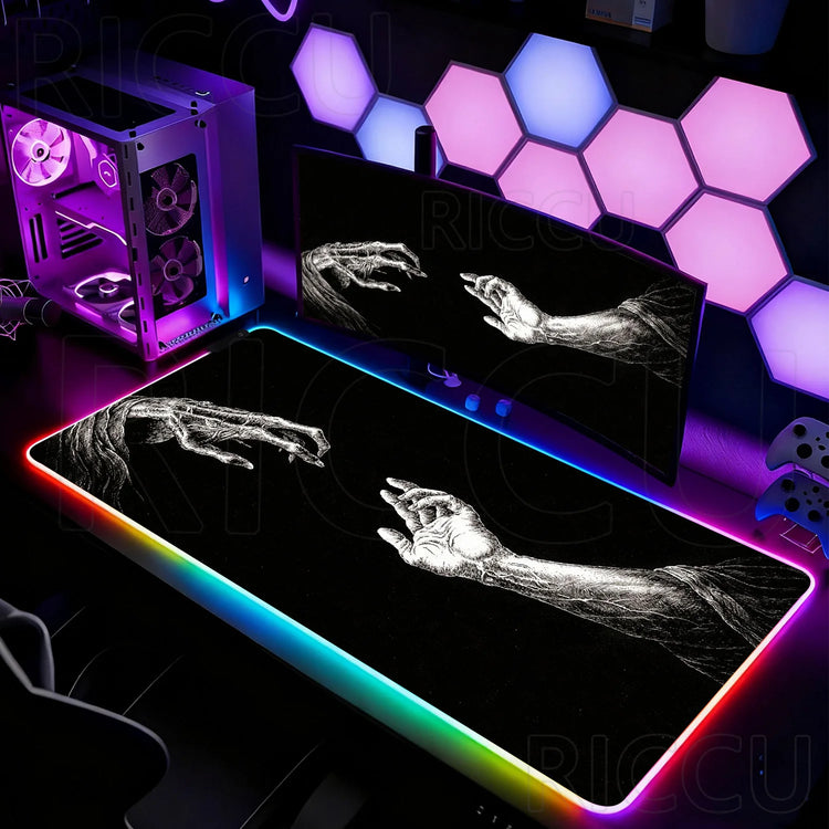 משטח גיימינג XXL RGB בסגנון גותי