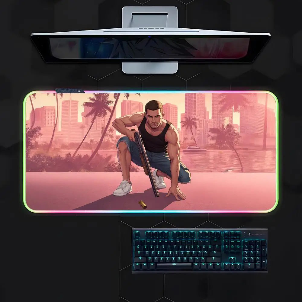 משטח גיימינג RGB בעיצוב משחק – מגוון גדלים