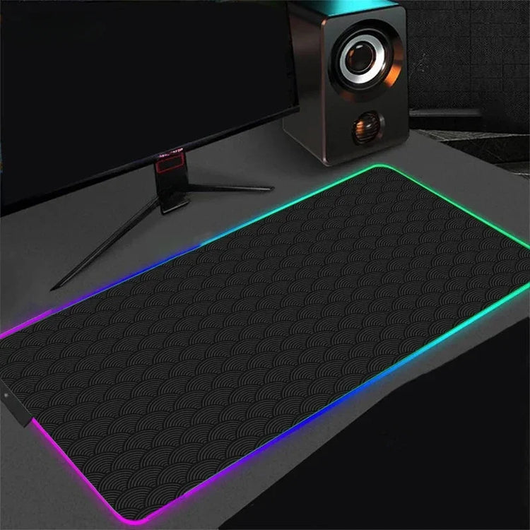 משטח גיימינג RGB שחור־לבן – מגוון מידות