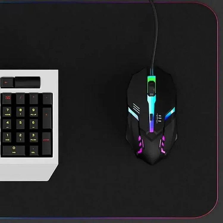 עכבר USB חוטי עם תאורת RGB