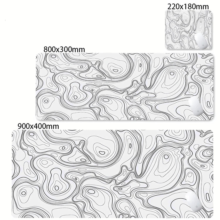 Black and white abstract gaming desk mat – image 18