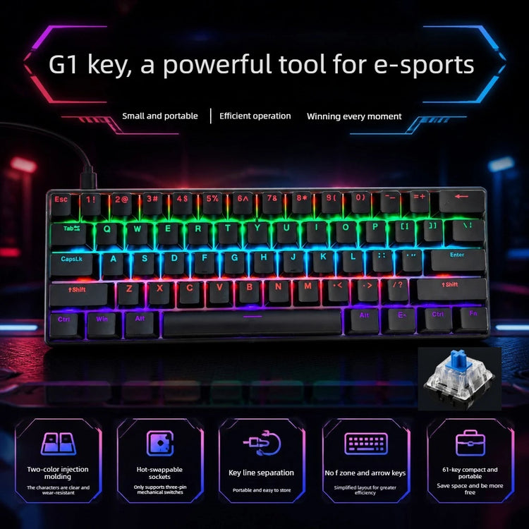 מקלדת גיימינג RGB – ‏61 מקשים