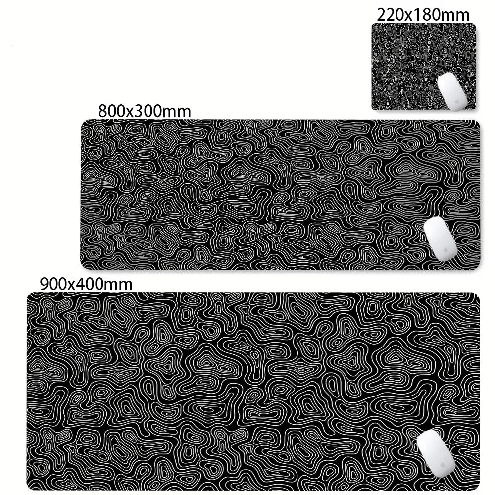 Black and white abstract gaming desk mat – image 8