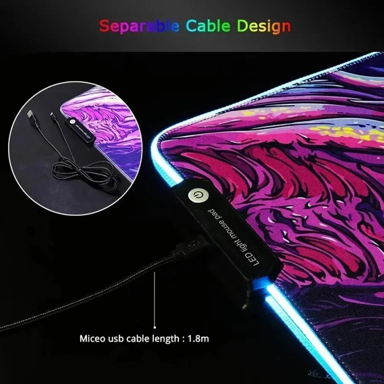 משטח גיימינג XXL RGB בסגנון גותי