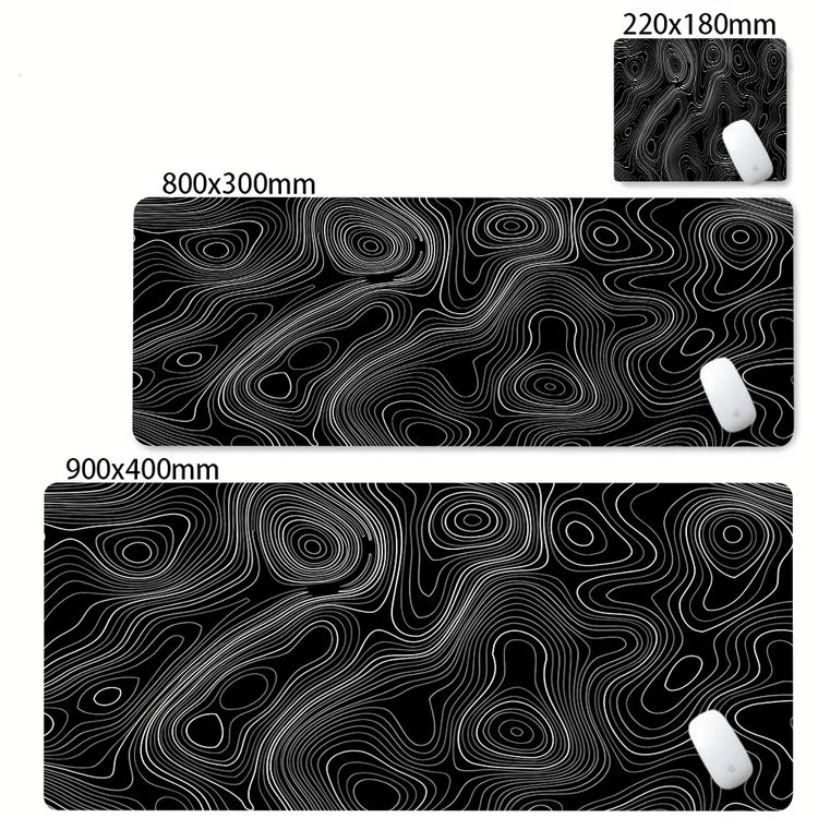 Black and white abstract gaming desk mat – image 21