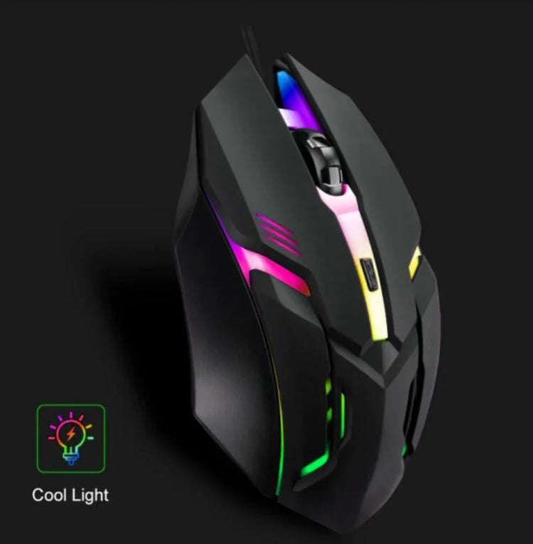עכבר USB חוטי עם תאורת RGB