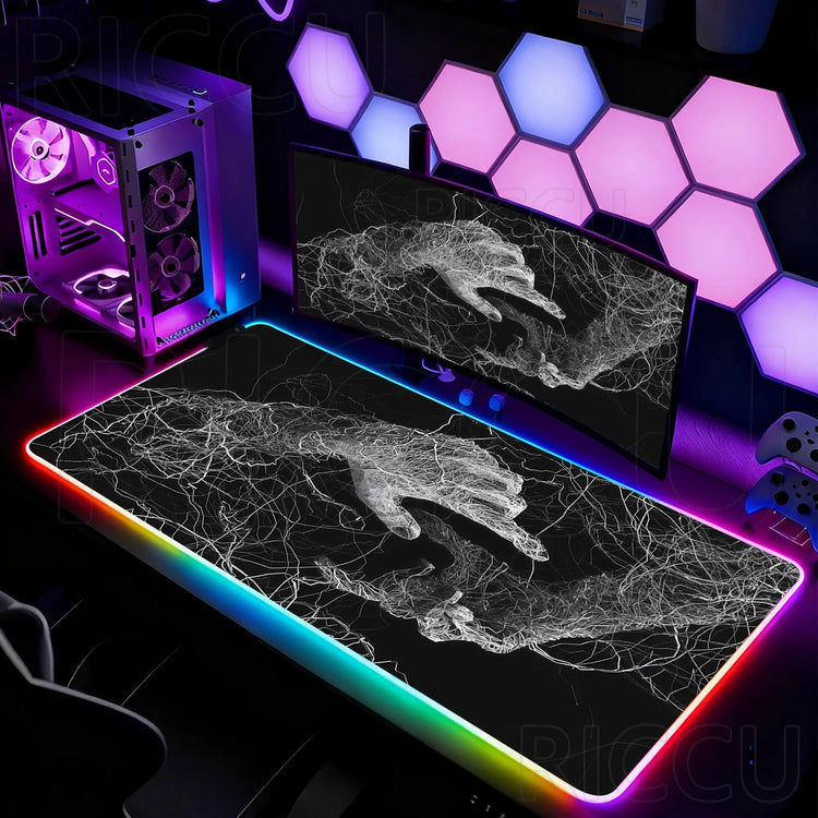 משטח גיימינג XXL RGB בסגנון גותי