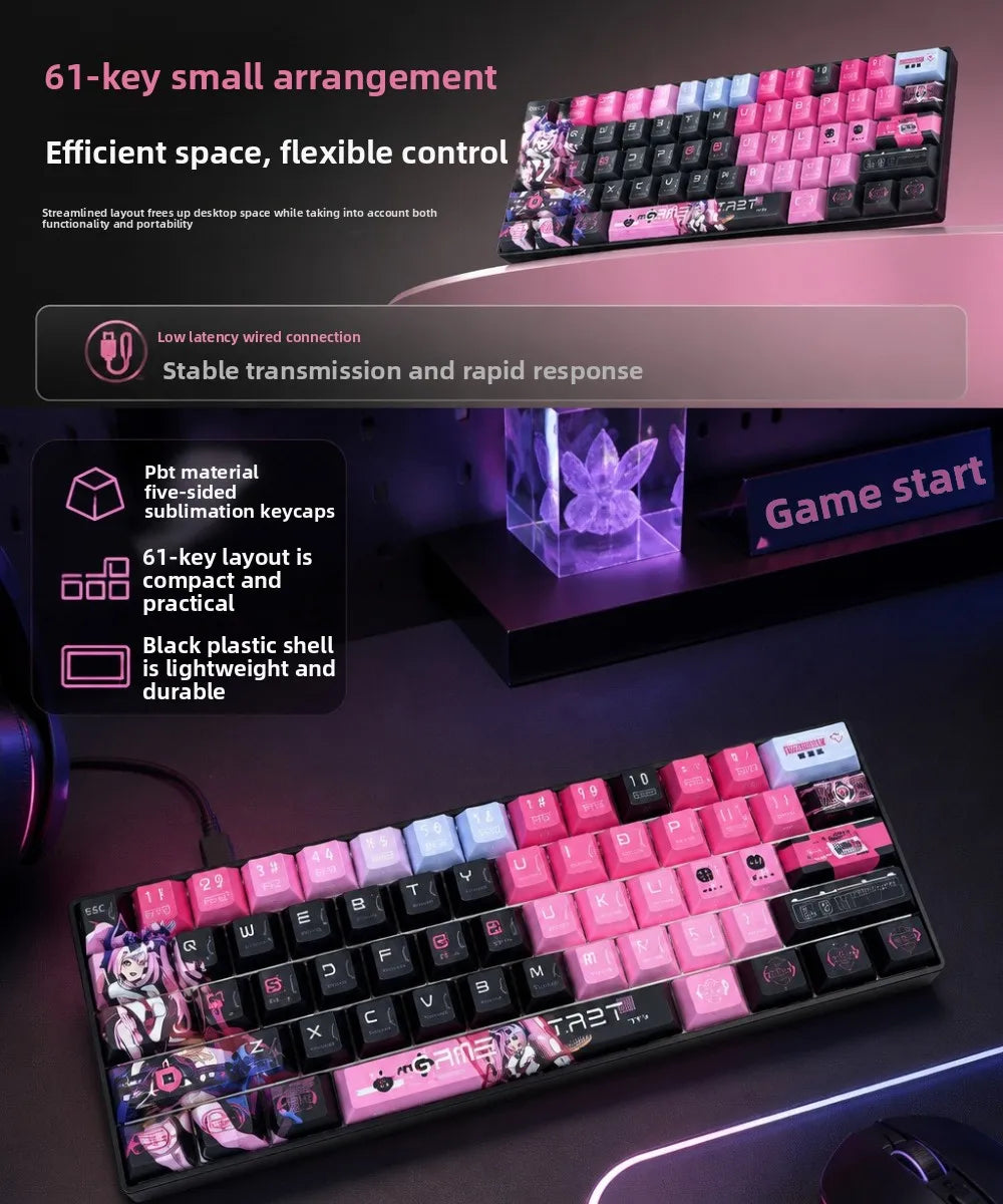 מקלדת גיימינג RGB – ‏61 מקשים