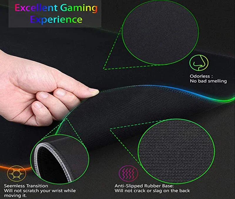 משטח גיימינג XXL RGB בסגנון גותי