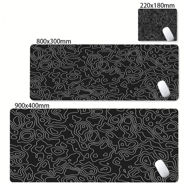 Black and white abstract gaming desk mat – image 20
