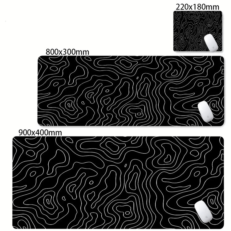 Black and white abstract gaming desk mat – image 17