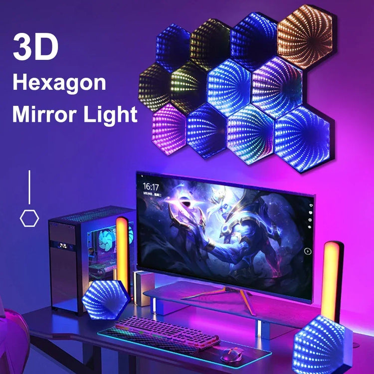 מנורת משושה RGB בתלת־ממד – תמונת מוצר
