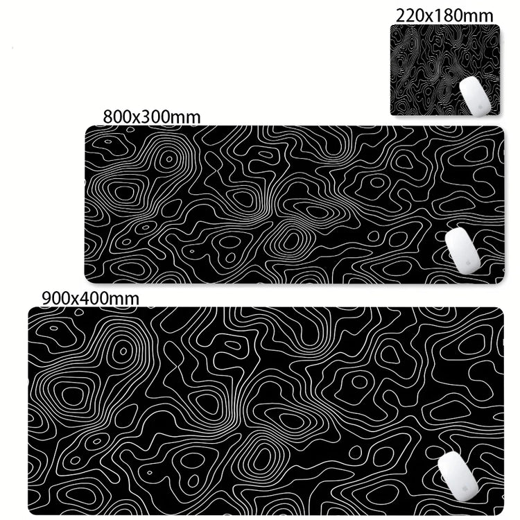 Black and white abstract gaming desk mat – image 13