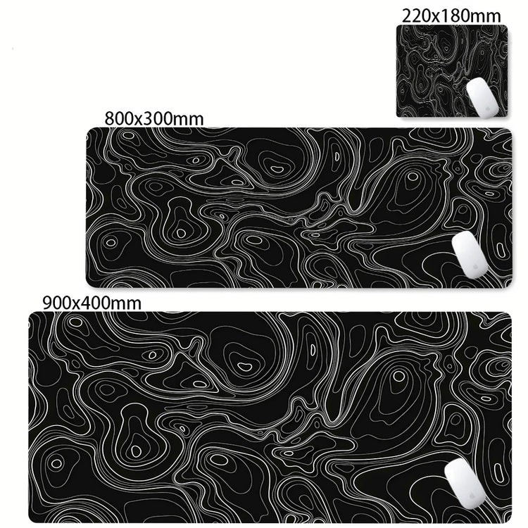 Black and white abstract gaming desk mat – image 11