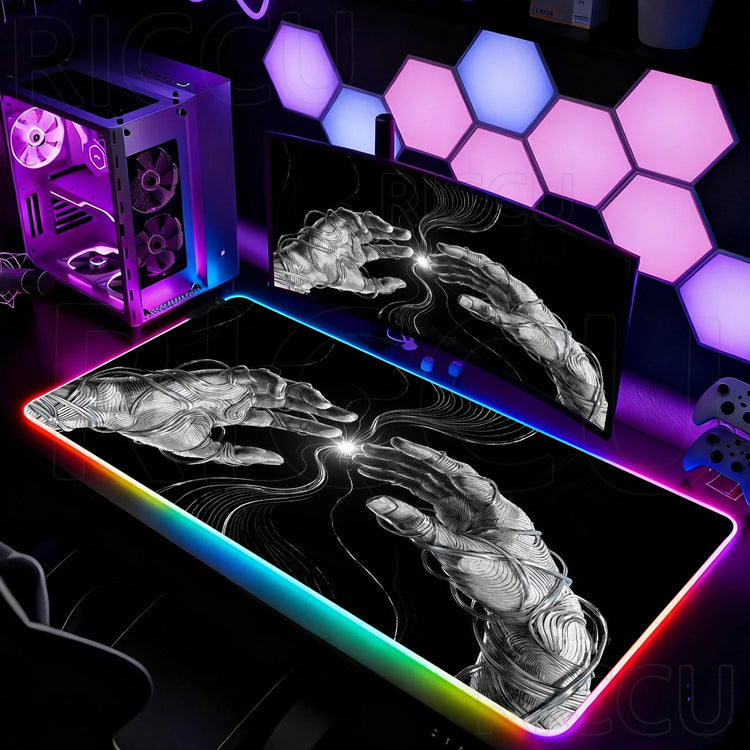 משטח גיימינג XXL RGB בסגנון גותי