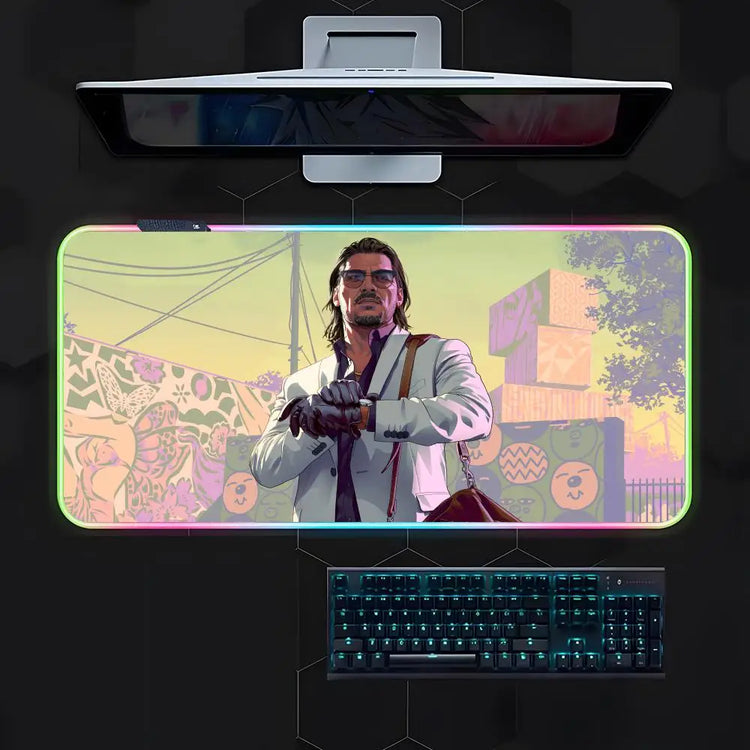 משטח גיימינג RGB בעיצוב משחק – מגוון גדלים