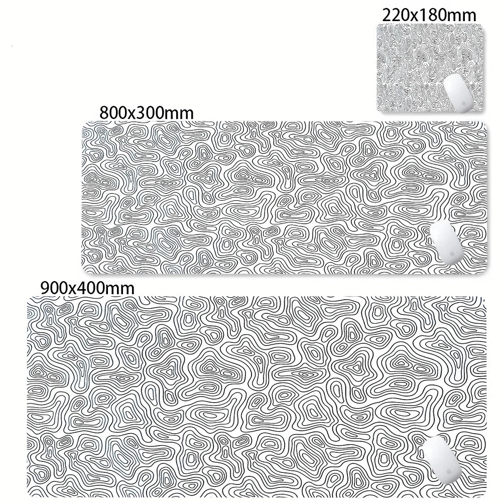 Black and white abstract gaming desk mat – image 9