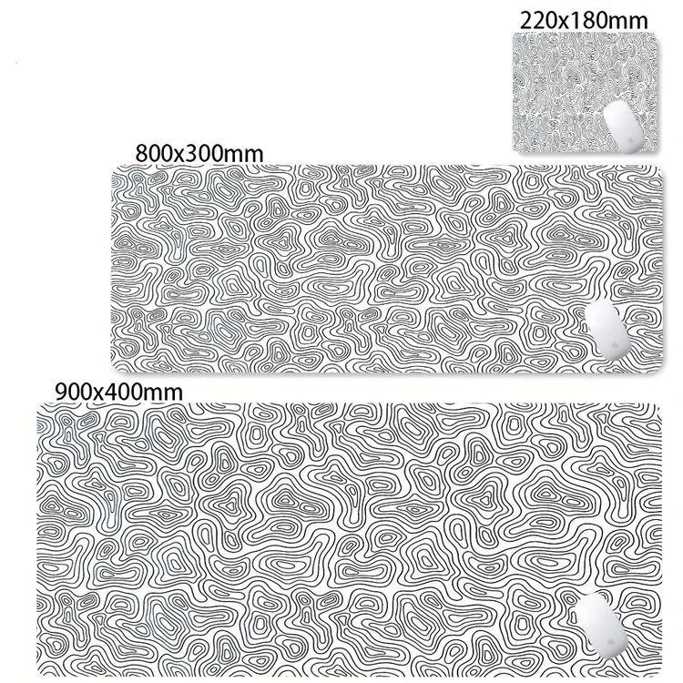 Black and white abstract gaming desk mat – image 9