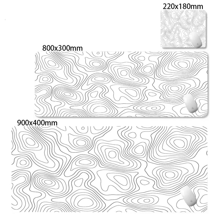 Black and white abstract gaming desk mat – image 14