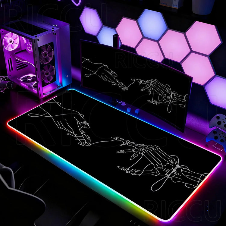 משטח גיימינג XXL RGB בסגנון גותי