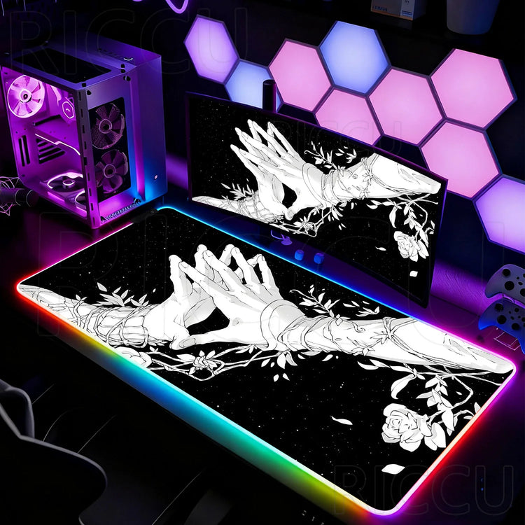 משטח גיימינג XXL RGB בסגנון גותי