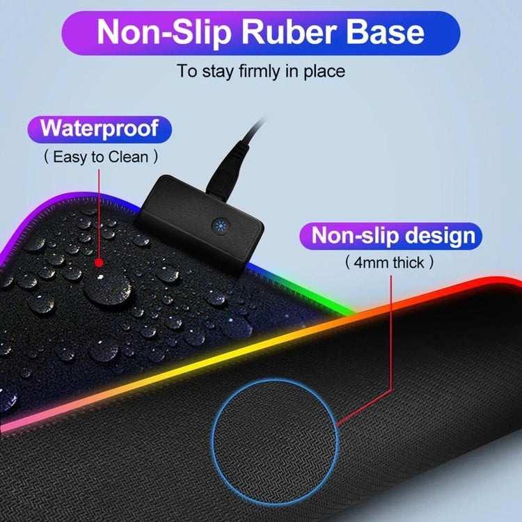 משטח עכבר RGB עם תאורת LED – קומפקטי