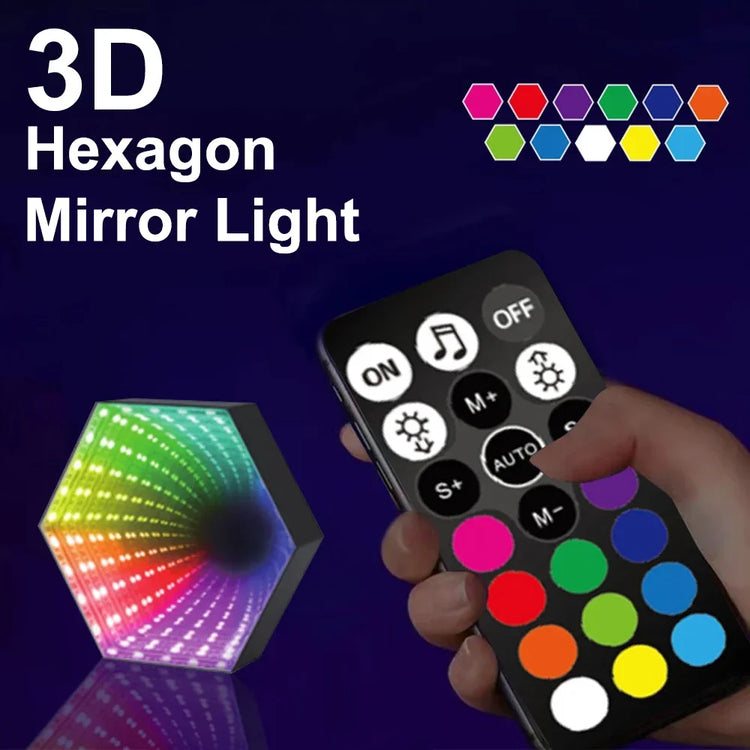 מנורת משושה RGB בתלת־ממד