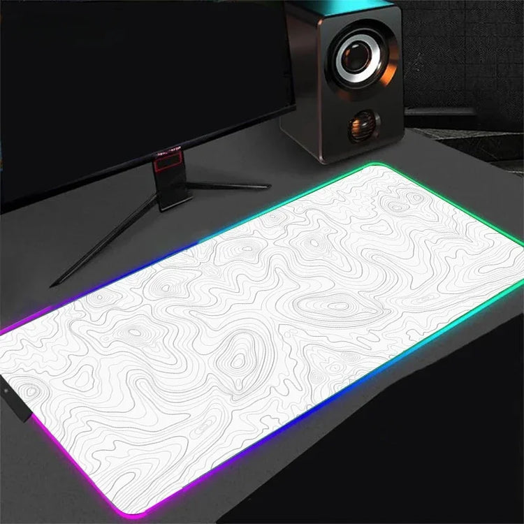 משטח גיימינג RGB שחור־לבן – מגוון מידות