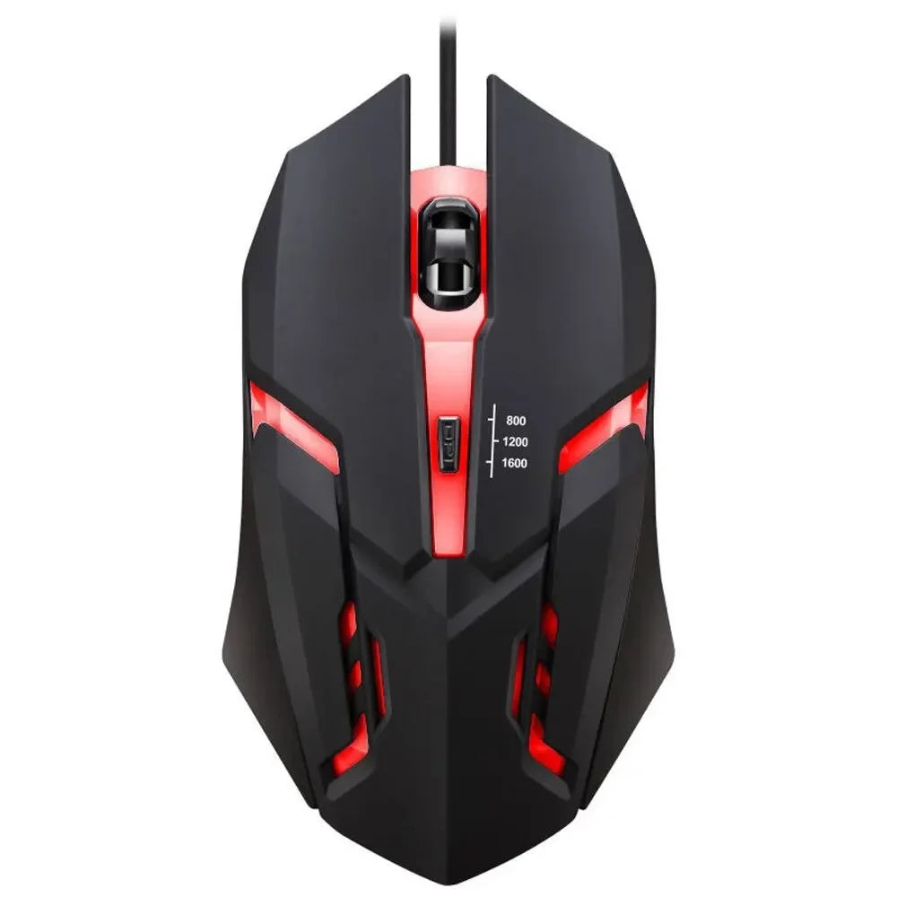 עכבר USB חוטי עם תאורת RGB