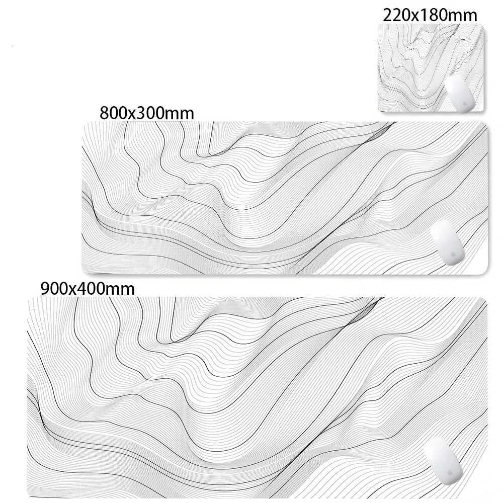 Black and white abstract gaming desk mat – image 16