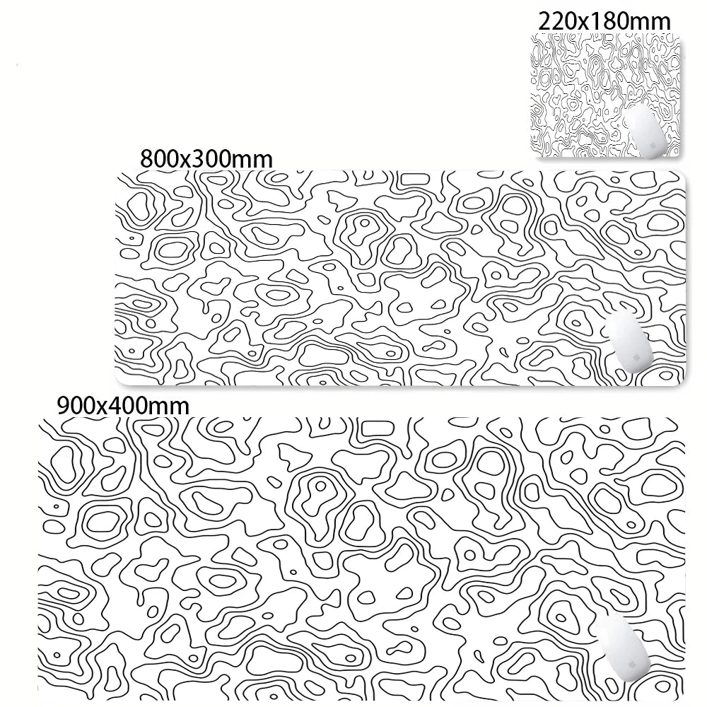 Black and white abstract gaming desk mat – image 19