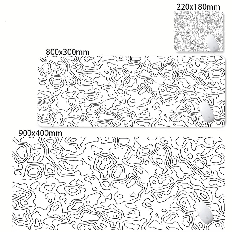 Black and white abstract gaming desk mat – image 19