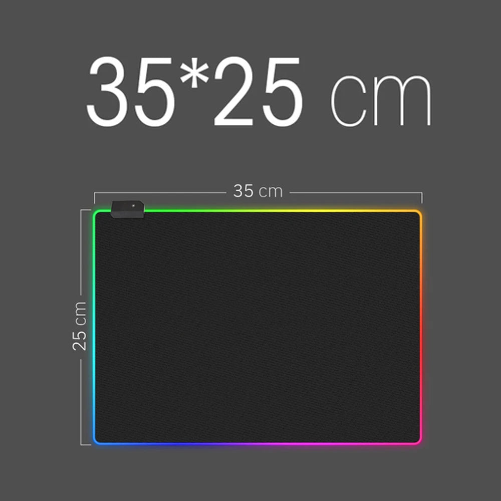 משטח עכבר RGB עם תאורת LED – קומפקטי
