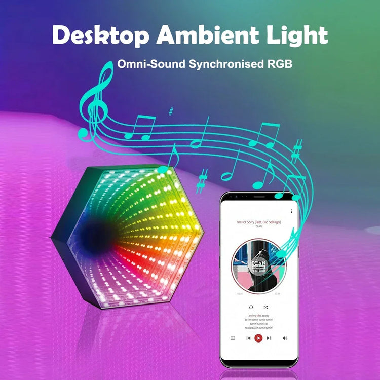 מנורת משושה RGB בתלת־ממד