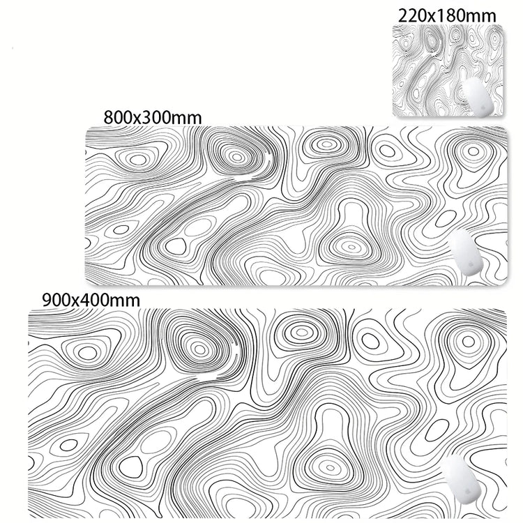 Black and white abstract gaming desk mat – image 12